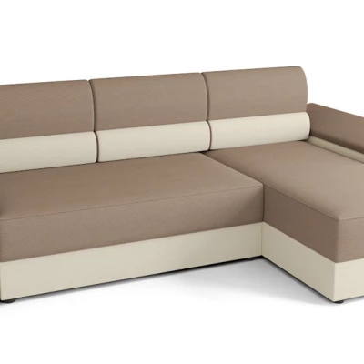 Ausziehbares Ecksofa OPHELIA – Beige/Beige