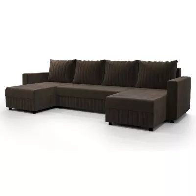 U-förmige Couchgarnitur EDITH – Braun