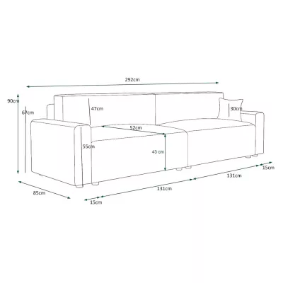 Schlafsofa RADANA – Grau