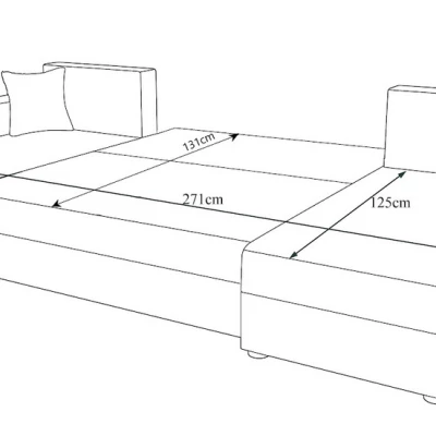 U-förmige Couchgarnitur CHIARA – Grau/Weiß