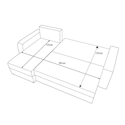 Ecksofa CHIARA – Grau/Schwarz