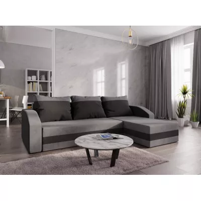 Ecksofa CHIARA – Grau/Schwarz