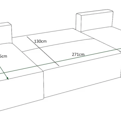 Praktische U-Form Couchgarnitur RADANA – schwarz