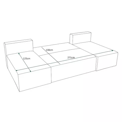 Praktische U-Form Couchgarnitur RADANA – schwarz