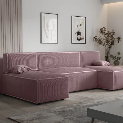 U-förmige Couchgarnitur RADANA – Rosa