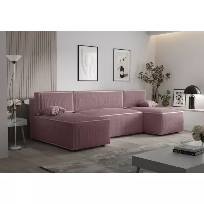 U-förmige Couchgarnitur RADANA – Rosa