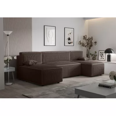 Couchgarnitur in U-Form RADANA – Braun