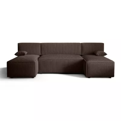 Couchgarnitur in U-Form RADANA – Braun