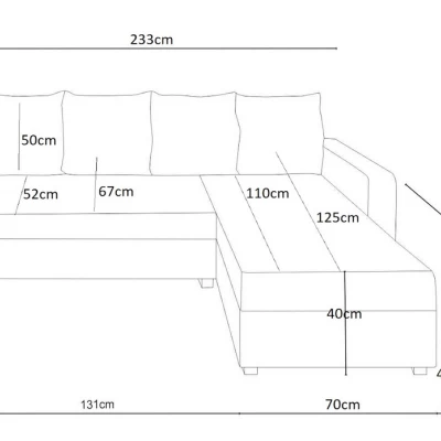 Ecksofa ANNIE 1 – Grau/Weiß