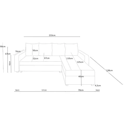 Ecksofa ANNIE 1 – Grau/Weiß