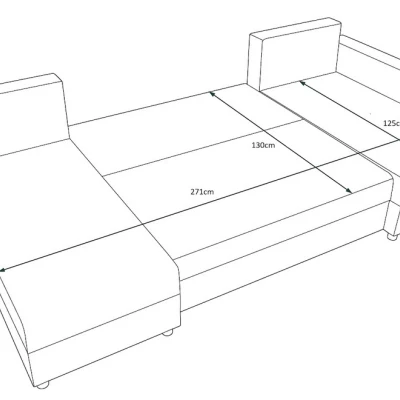 U-förmige Couchgarnitur ANNIE 1 – Grau/Weiß