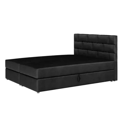 Boxspringbett mit Stauraum WALLY COMFORT – 200x200, Schwarz