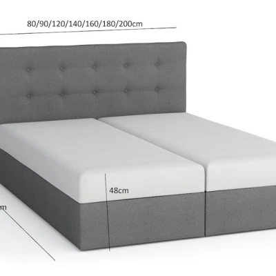 Boxspringbett mit Stauraum WALLY – 200x200, Grün