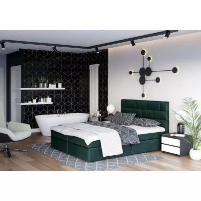 Boxspringbett mit Stauraum WALLY – 200x200, Grün