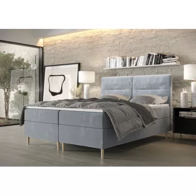 Boxspringbett mit Stauraum HENNI COMFORT – 180x200, Blau