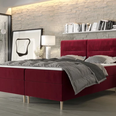 Boxspringbett mit Stauraum HENNI COMFORT – 200x200, Rot