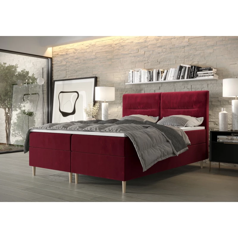 Boxspringbett mit Stauraum HENNI COMFORT – 180x200, Rot