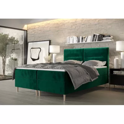 Boxspringbett mit Stauraum HENNI COMFORT – 200x200, Grün