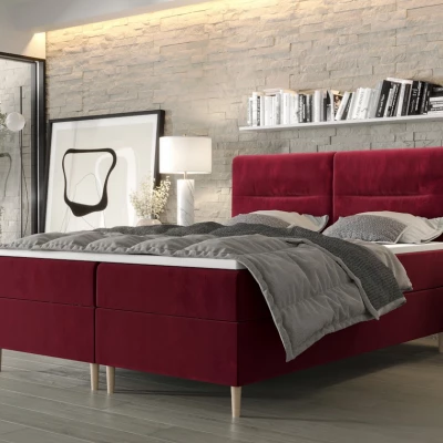 Boxspringbett mit Stauraum HENNI – 200x200, Rot