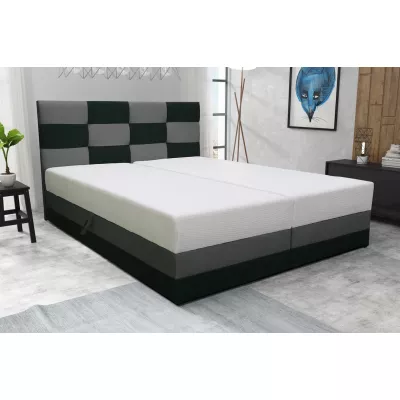 Boxspringbett mit Stauraum MARLEN COMFORT – 180x200, Anthrazit / Grau