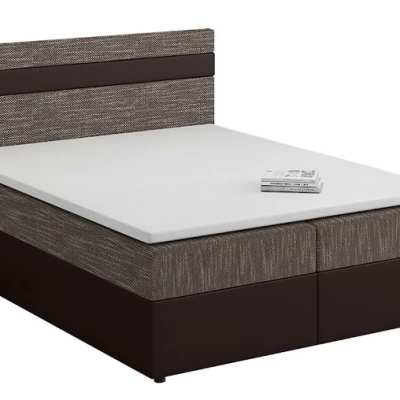 Boxspringbett mit Stauraum SISI COMFORT – 200x200, Beige / Braun