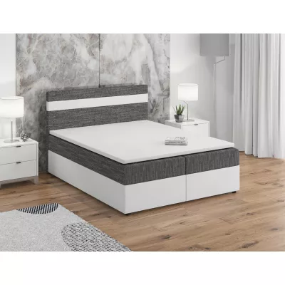 Boxspringbett mit Stauraum SISI COMFORT – 180x200, Grau / Weiß