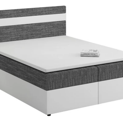 Boxspringbett mit Stauraum SISI COMFORT – 180x200, Grau / Weiß