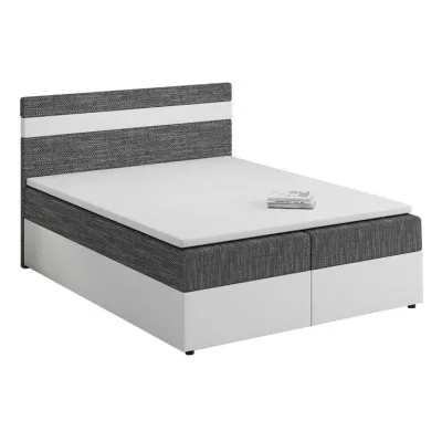 Boxspringbett mit Stauraum SISI COMFORT – 180x200, Grau / Weiß