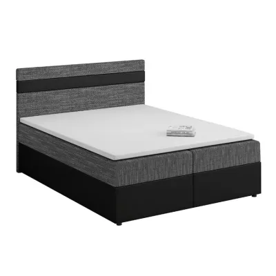 Boxspringbett mit Stauraum SISI COMFORT – 200x200, Grau / Schwarz