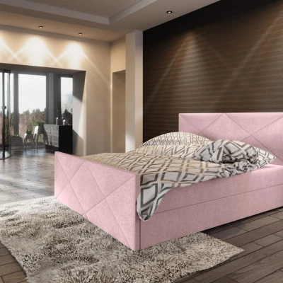 Boxspring-Doppelbett VASILISA COMFORT 4 – 200x200, Rosa