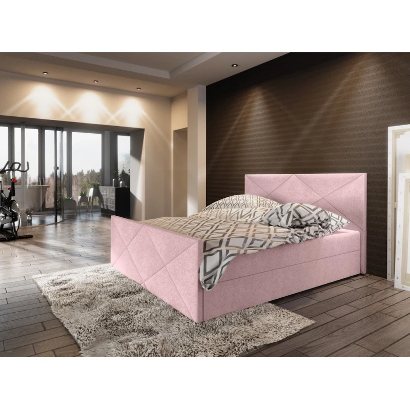 Boxspring-Doppelbett VASILISA COMFORT 4 – 200x200, Rosa