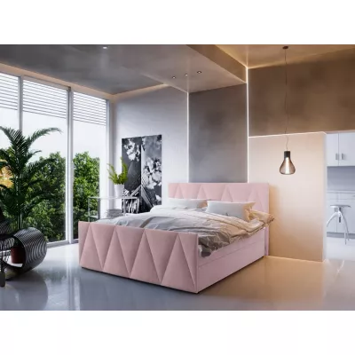 Boxspring-Doppelbett VASILISA COMFORT 3 – 200x200, Rosa