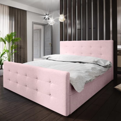 Boxspring-Doppelbett VASILISA COMFORT 1 – 200x200, Rosa