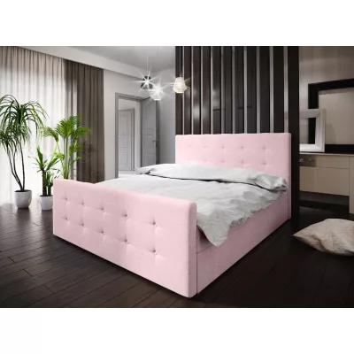 Boxspring-Doppelbett VASILISA COMFORT 1 – 200x200, Rosa