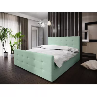 Boxspring-Doppelbett VASILISA COMFORT 1 – 200x200, Hellgrün