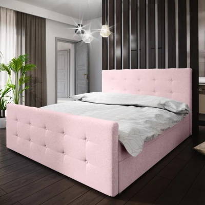 Boxspring-Doppelbett VASILISA 1 – 200x200, Rosa