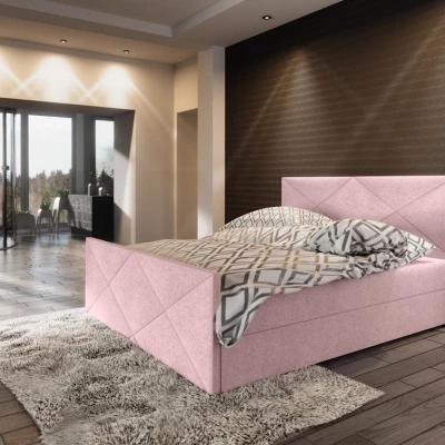 Boxspring-Doppelbett VASILISA 4 – 140x200, Rosa