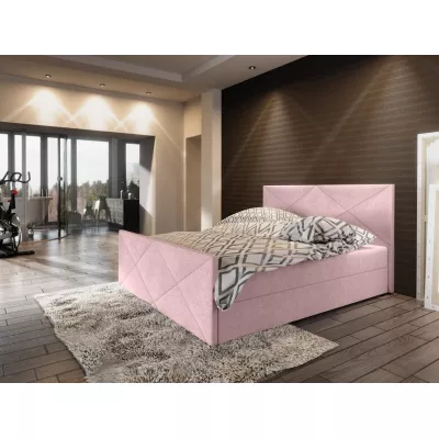 Boxspring-Doppelbett VASILISA 4 – 140x200, Rosa