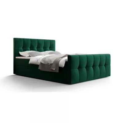 Boxspringbett mit Stauraum ELIONE COMFORT – 200x200, Grün