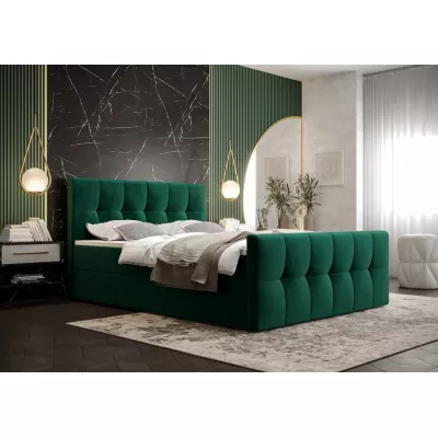 Boxspringbett mit Stauraum ELIONE COMFORT – 180x200, Grün