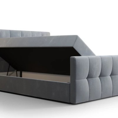 Boxspringbett mit Stauraum ELIONE – 200x200, Grün