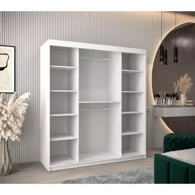 Kleiderschrank mit Spiegel LISA – Breite 180 cm, weiß