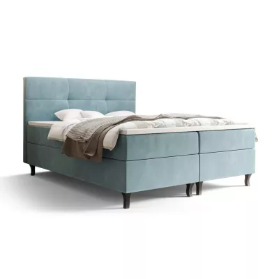 Boxspringbett mit Stauraum DORINA COMFORT – 200x200, Graublau