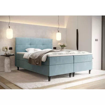 Boxspringbett mit Stauraum DORINA COMFORT – 200x200, Graublau