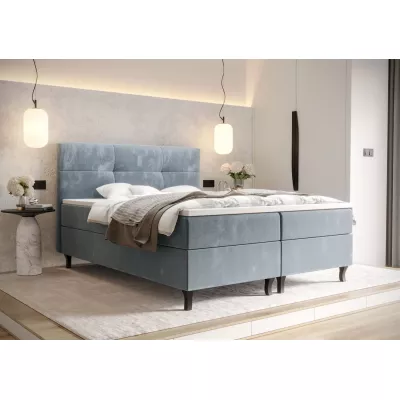 Boxspringbett mit Stauraum DORINA COMFORT – 200x200, Blau