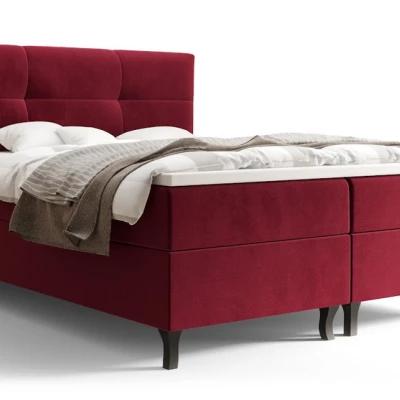 Boxspringbett mit Stauraum DORINA COMFORT – 200x200, Rot