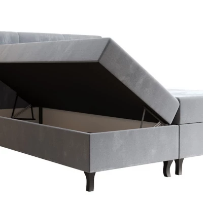 Boxspringbett mit Stauraum DORINA – 200x200, Grün