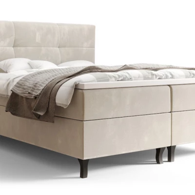 Boxspringbett mit Stauraum DORINA COMFORT – 200x200, Beige