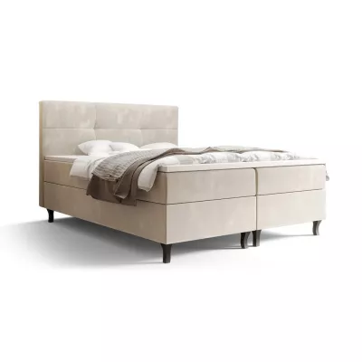 Boxspringbett mit Stauraum DORINA COMFORT – 200x200, Beige