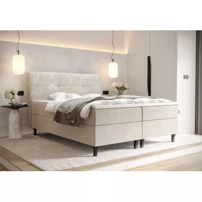 Boxspringbett mit Stauraum DORINA COMFORT – 200x200, Beige